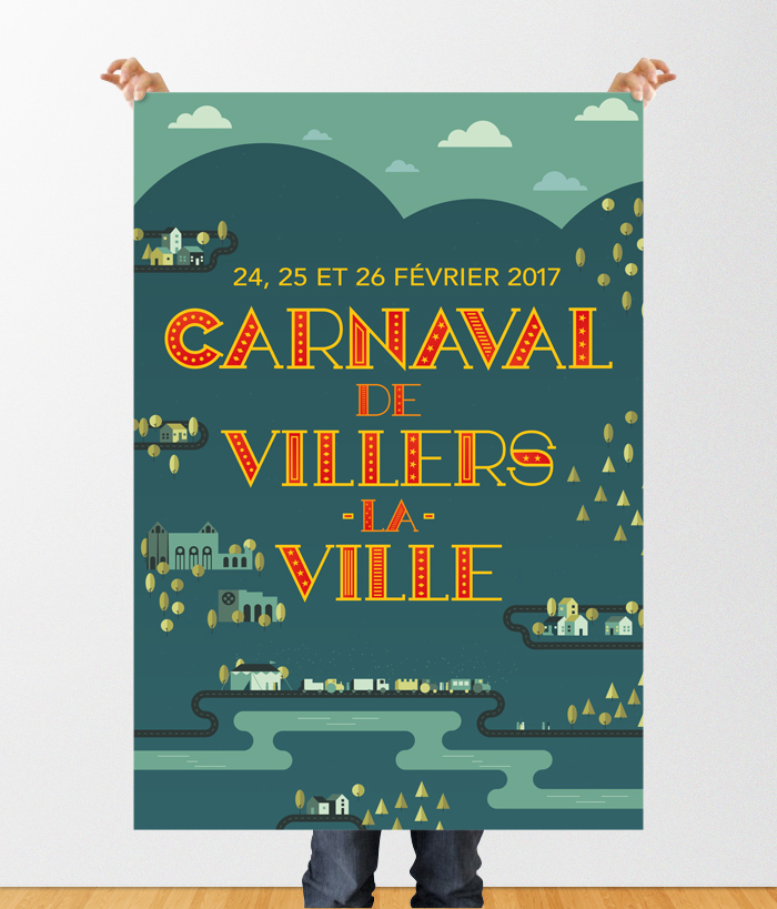 Affiche pour le carnaval de Villers-la-Ville 2017